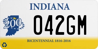 IN license plate 042GM