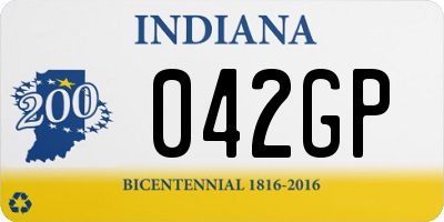 IN license plate 042GP