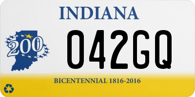 IN license plate 042GQ