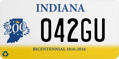 IN license plate 042GU