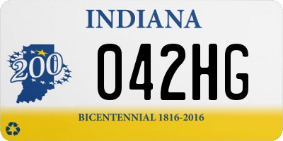 IN license plate 042HG