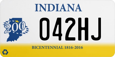 IN license plate 042HJ