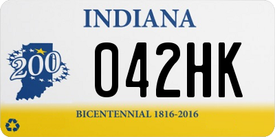 IN license plate 042HK