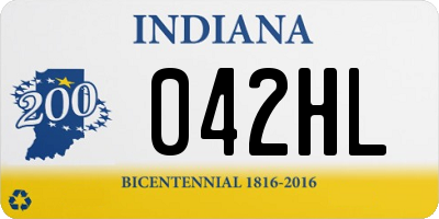 IN license plate 042HL