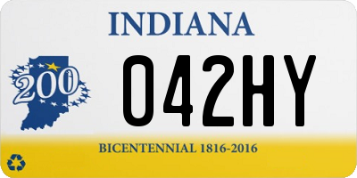 IN license plate 042HY
