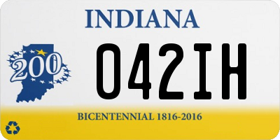 IN license plate 042IH