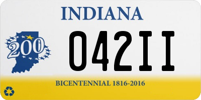 IN license plate 042II