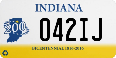 IN license plate 042IJ