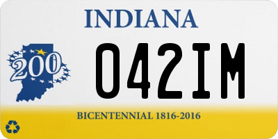 IN license plate 042IM