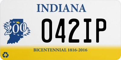 IN license plate 042IP