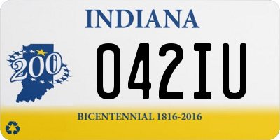 IN license plate 042IU