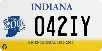 IN license plate 042IY