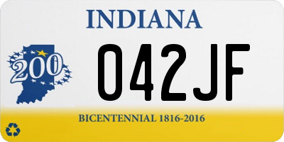 IN license plate 042JF