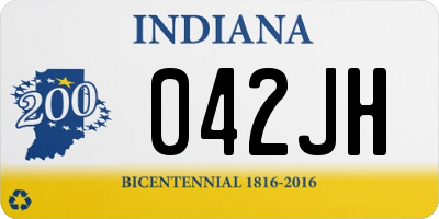 IN license plate 042JH