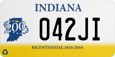 IN license plate 042JI