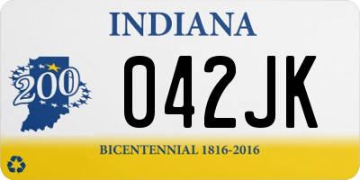 IN license plate 042JK