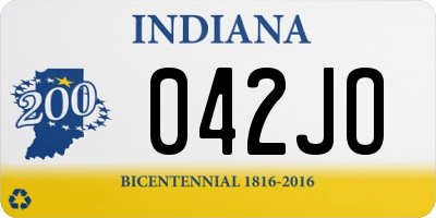 IN license plate 042JO