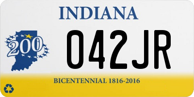 IN license plate 042JR