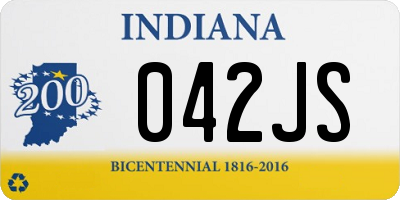 IN license plate 042JS