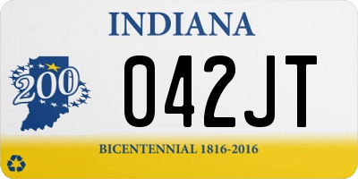 IN license plate 042JT