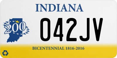 IN license plate 042JV