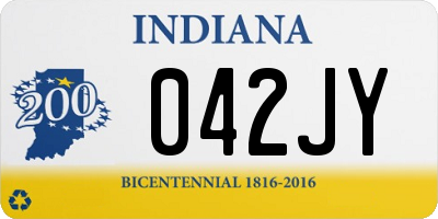 IN license plate 042JY