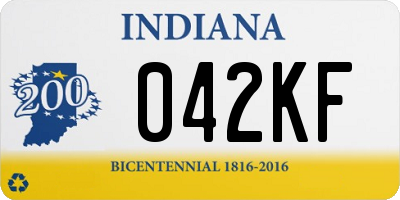 IN license plate 042KF