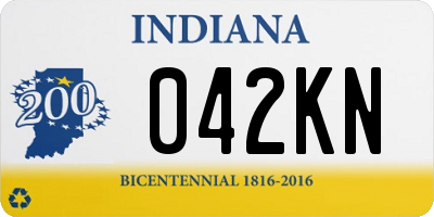 IN license plate 042KN