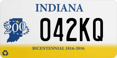 IN license plate 042KQ