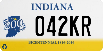 IN license plate 042KR