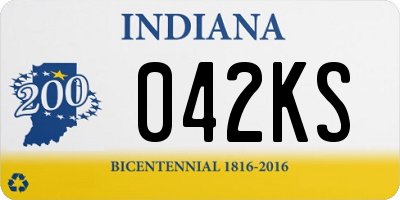 IN license plate 042KS