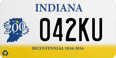 IN license plate 042KU