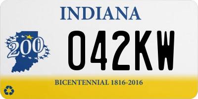 IN license plate 042KW