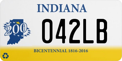IN license plate 042LB