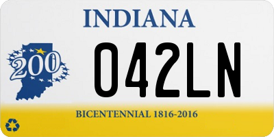 IN license plate 042LN