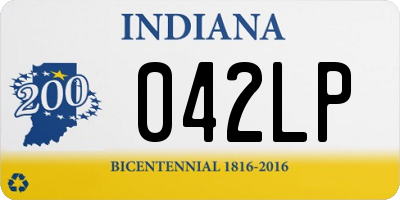 IN license plate 042LP