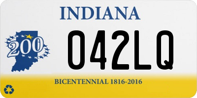 IN license plate 042LQ