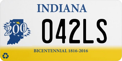 IN license plate 042LS