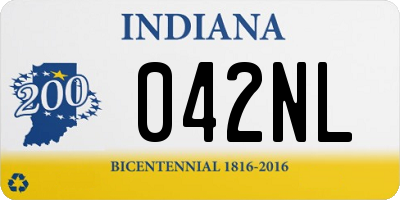 IN license plate 042NL