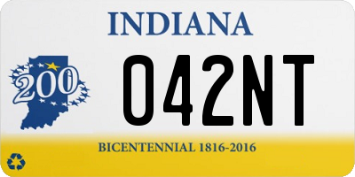 IN license plate 042NT