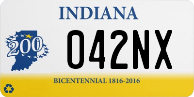 IN license plate 042NX