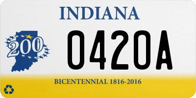 IN license plate 042OA