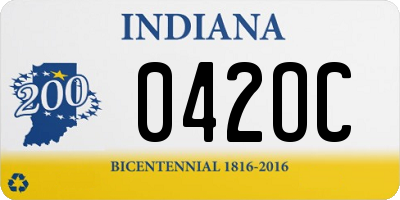 IN license plate 042OC