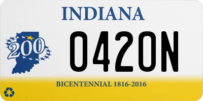 IN license plate 042ON