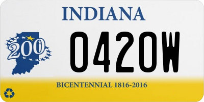 IN license plate 042OW