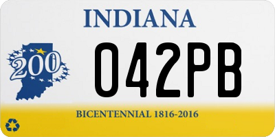 IN license plate 042PB