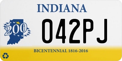 IN license plate 042PJ