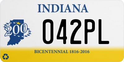 IN license plate 042PL