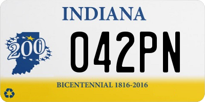 IN license plate 042PN