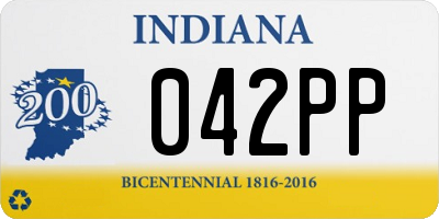 IN license plate 042PP